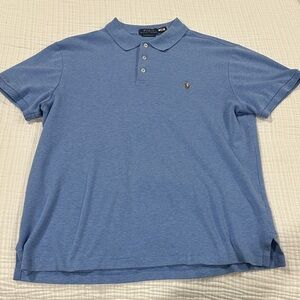 Polo by Ralph Lauren Men's Light Blue Polo Shirt M Custom Slim Fit